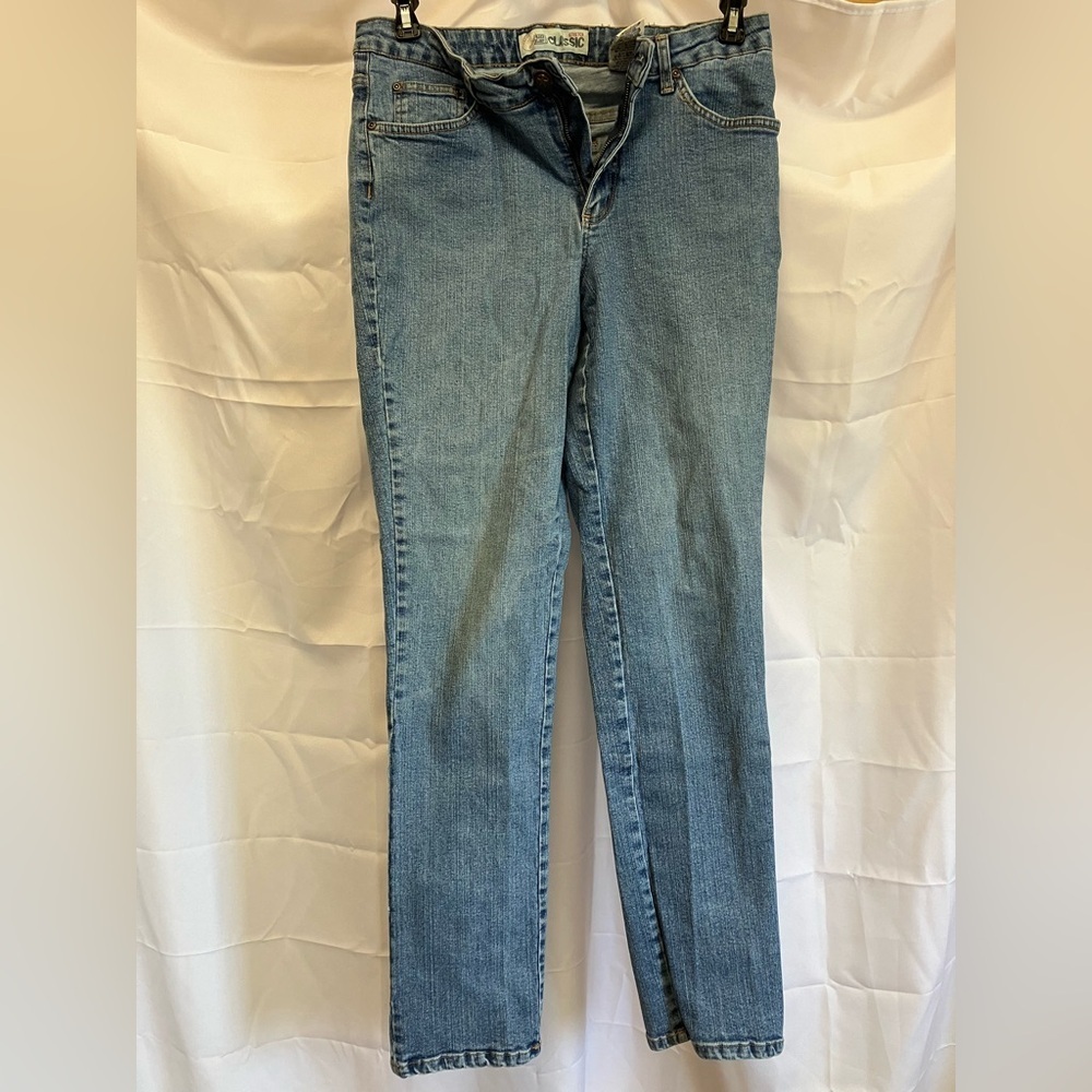 Faded Glory Blue Straight Leg Jeans Classic Style